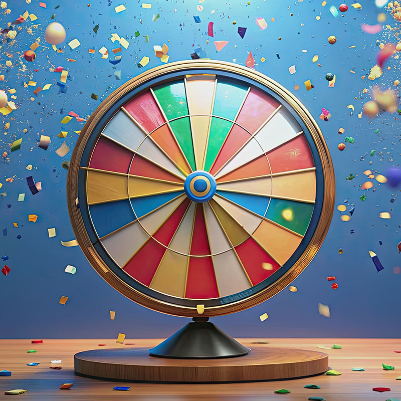 Jeu marketing : faites gagner vos clients avec une roue de la chance en ligne Jeu interactif de roue de la chance digitale promotionnelle pour fidélisation et collecte de données