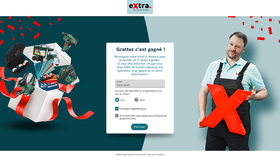 Ticket à gratter Bosch